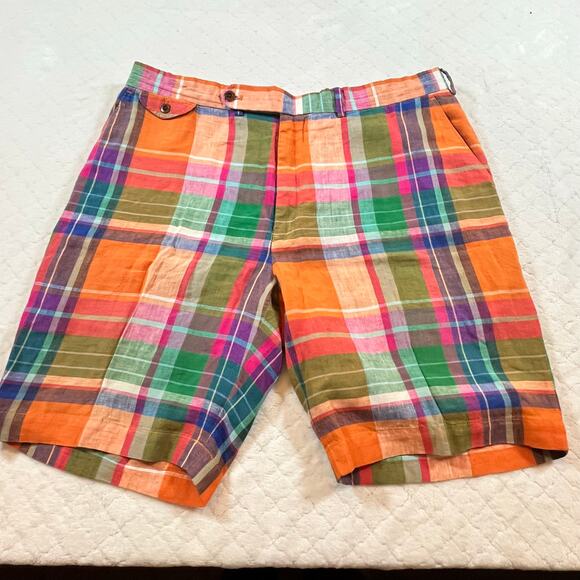 Polo Ralph Lauren Golf Shorts - 100% Linen - Size 38 - excellent condition - Picture 1 of 7